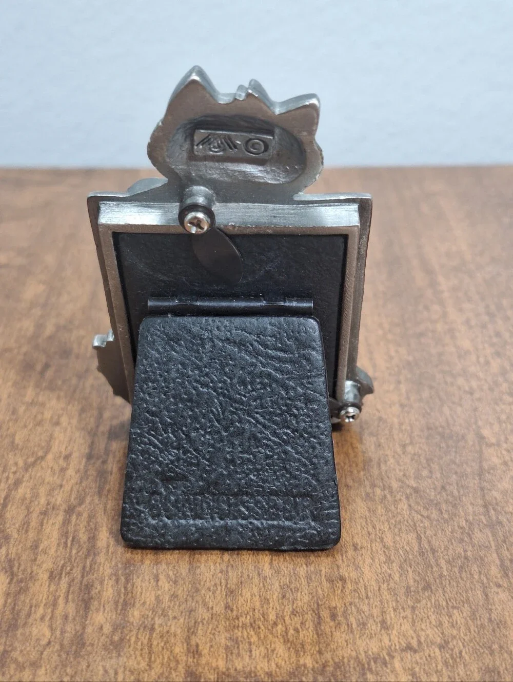 Set Of 2 Connoisseur Heavy Silvertone 3D Kitty Cat Mini Picture Frames Whimsical